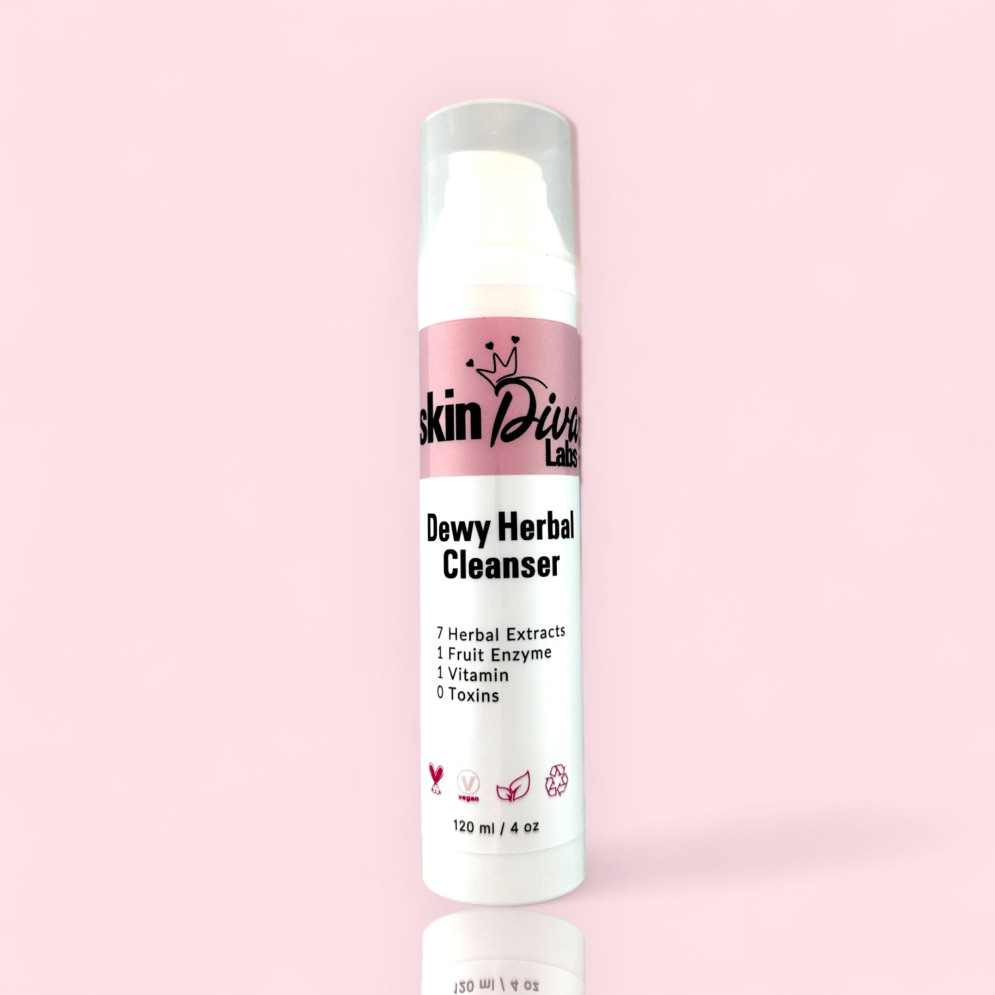 Dewy Herbal Cleanser by Skin Diva Labs - Vegan, Fragrance-Free Face Wash - Shop Bella Reina Spa
