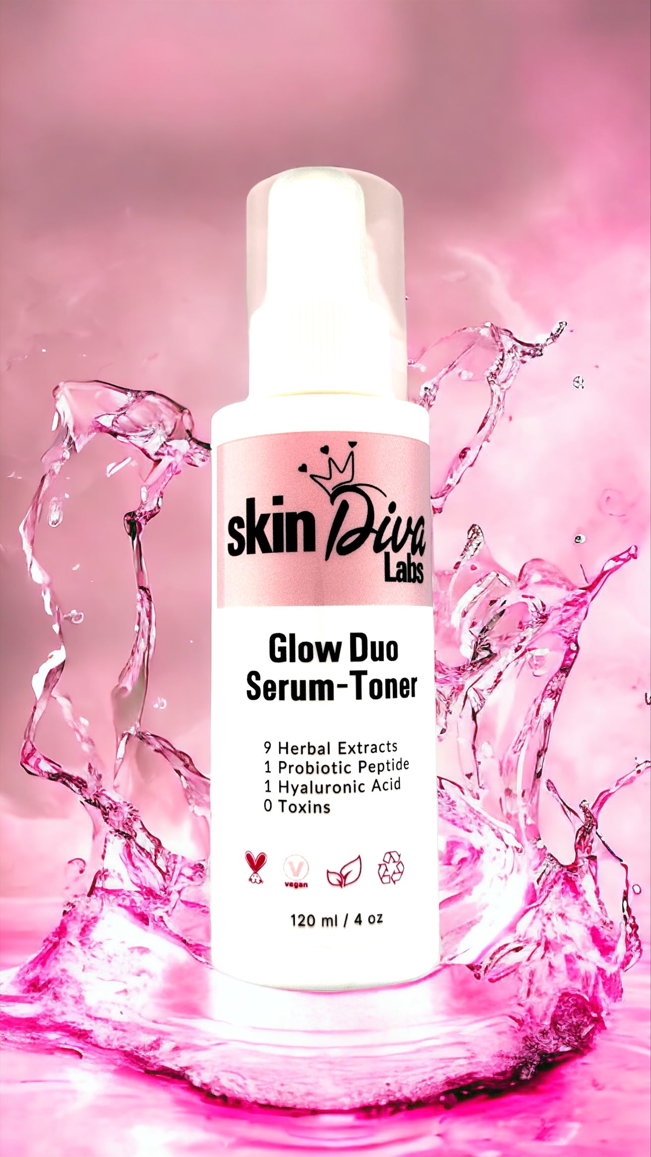 Glow Duo Serum-Toner by Skin Diva Labs - Hyaluronic